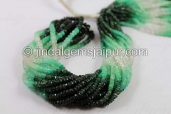 Emerald Shaded Faceted Roundelle